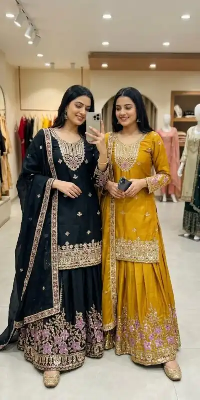 WW 1273 Black Chinon Silk Salwar Suit with Embroidery Work & Sequins Work. Get it for ₹2499. Delivery 4-6 Working Days. Shop now. | Jump Suits, Salwar suit, Casual Suits, Creative suits, Designer Suits, Palazzo Suits, Party Wear Suits, Patiala Suits, Straight Suits