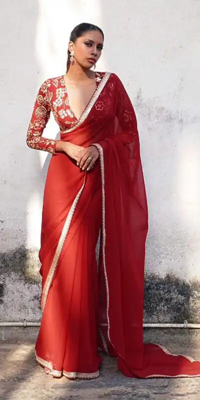 JR 646 Red Georgette Saree Perfect for Wedding, Party, Traditional Day, Housewarming, Pongal – . Exclusive Offer ₹1699. Delivery 4-6 Working Days. Shop | Sarees, Bollywood Sarees, Creative Sarees, Designer Sarees, Embroidered Sarees, Ethnic Saree, Modern Digital sarees, Party Wear Sarees