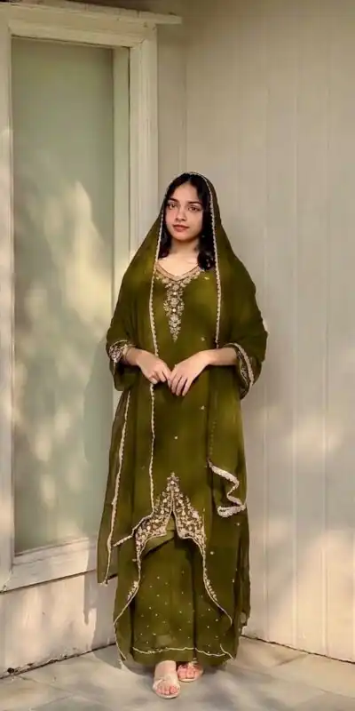 VLM 322 Mahendi Georgette Salwar Suit Perfect for Wedding, Party, Housewarming, Durga Puja, Festival Celebrations – . Grab it for ₹1949. Delivery 4-6 Workin | Jump Suits, Salwar suit, Casual Suits, Creative suits, Designer Suits, Palazzo Suits, Party Wear Suits, Patiala Suits, Straight Suits