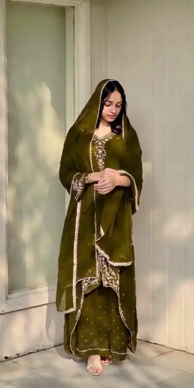 VLM 322 Mahendi Georgette Salwar Suit Perfect for Wedding, Party, Housewarming, Durga Puja, Festival Celebrations – . Grab it for ₹1949. Delivery 4-6 Workin | Jump Suits, Salwar suit, Casual Suits, Creative suits, Designer Suits, Palazzo Suits, Party Wear Suits, Patiala Suits, Straight Suits