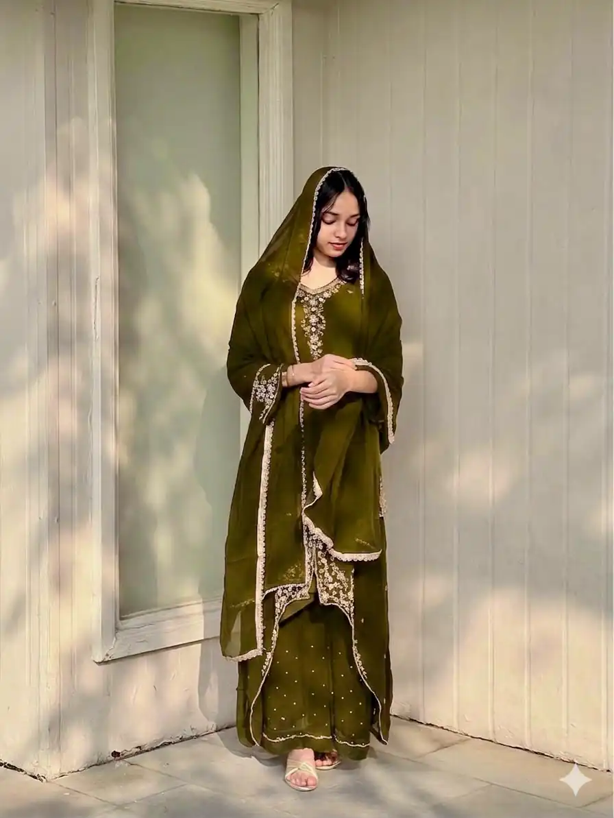 VLM 322 Mahendi Georgette Salwar Suit Perfect for Wedding, Party, Housewarming, Durga Puja, Festival Celebrations – . Grab it for ₹1949. Delivery 4-6 Workin | Jump Suits, Salwar suit, Casual Suits, Creative suits, Designer Suits, Palazzo Suits, Party Wear Suits, Patiala Suits, Straight Suits