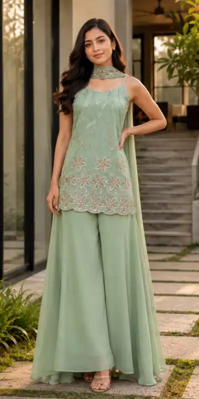 PST 1200 Pista Faux Georgette Salwar Suit erfect for Wedding, Party, Mehendi, Pongal, Reception – . Available at ₹1899 only. Delivery 4-6 Working Days | Jump Suits, Salwar suit, Casual Suits, Creative suits, Designer Suits, Palazzo Suits, Party Wear Suits, Patiala Suits, Straight Suits