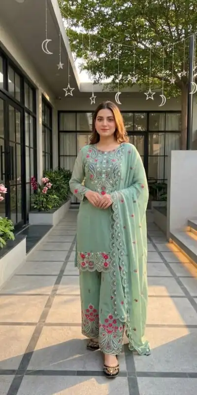 MT 1078 Sea Green Roman Silk Salwar Suit Perfect for Wedding, Party, Ethnic Day, Anniversary, Diwali – . Now at just ₹2399. Delivery 4-6 Working Days. | Jump Suits, Salwar suit, Casual Suits, Creative suits, Designer Suits, Palazzo Suits, Party Wear Suits, Patiala Suits, Straight Suits