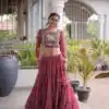 KA 5080 Maroon| Faux Georgette Lehenga Choli with Embroidery Work & Lace Work. Special Price ₹2499. Delivery 4-6 Working Days. Shop now. | Lehenga, Bollywood Lehenga, Creative Lehenga, Designer Lehenga, Embroidered Lehenga, Party Wear Lehenga