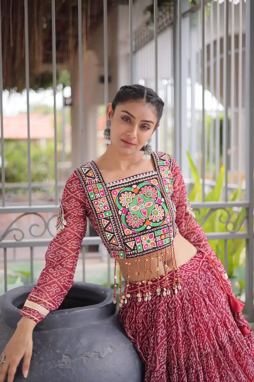 KA 5080 Maroon| Faux Georgette Lehenga Choli with Embroidery Work & Lace Work. Special Price ₹2499. Delivery 4-6 Working Days. Shop now. | Lehenga, Bollywood Lehenga, Creative Lehenga, Designer Lehenga, Embroidered Lehenga, Party Wear Lehenga