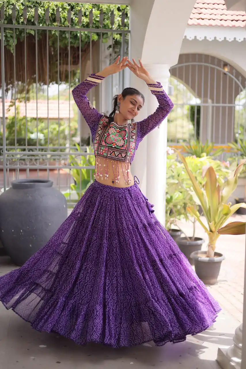 KA 5080 Purple| Faux Georgette Lehenga Choli with Embroidery Work & Lace Work. Special Price ₹2499. Delivery 4-6 Working Days. Shop now. | Lehenga, Bollywood Lehenga, Creative Lehenga, Designer Lehenga, Embroidered Lehenga, Party Wear Lehenga