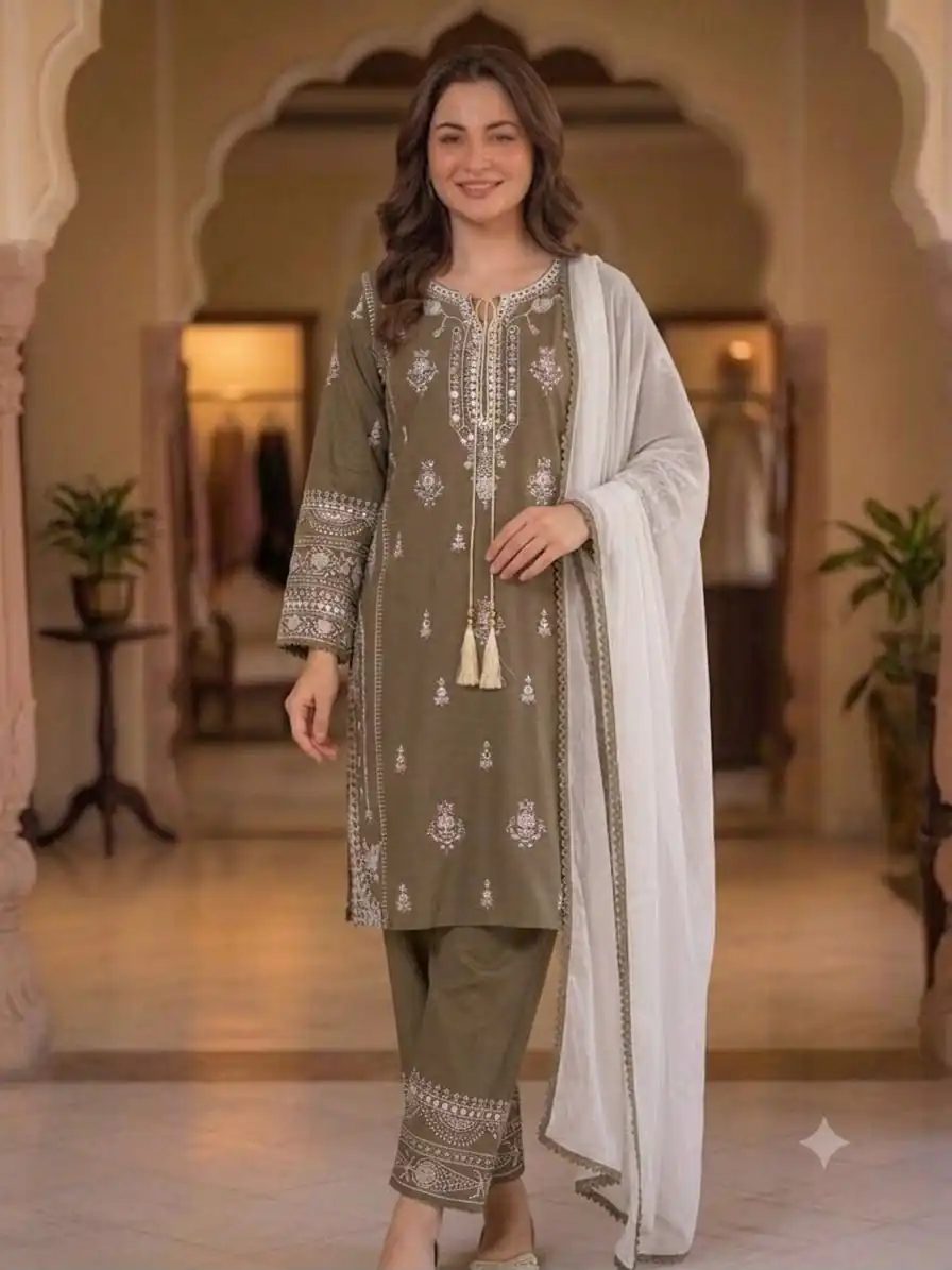 BE 465 Brown in Faux Georgette Mirror Embroidery Work Salwar Suit . Best Price ₹1999. Delivery 4-6 Working Days. Shop now. | Jump Suits, Salwar suit, Casual Suits, Creative suits, Designer Suits, Palazzo Suits, Party Wear Suits, Patiala Suits, Straight Suits