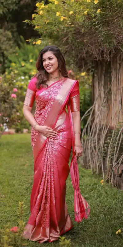 KPR 234 Gajri Soft Lichi Silk Saree with Lace Work & Lace Border. Introductory Price ₹1349. Delivery 4-6 Working Days. Shop now. | Sarees, Bollywood Sarees, Creative Sarees, Designer Sarees, Embroidered Sarees, Ethnic Saree, Modern Digital sarees, Party Wear Sarees