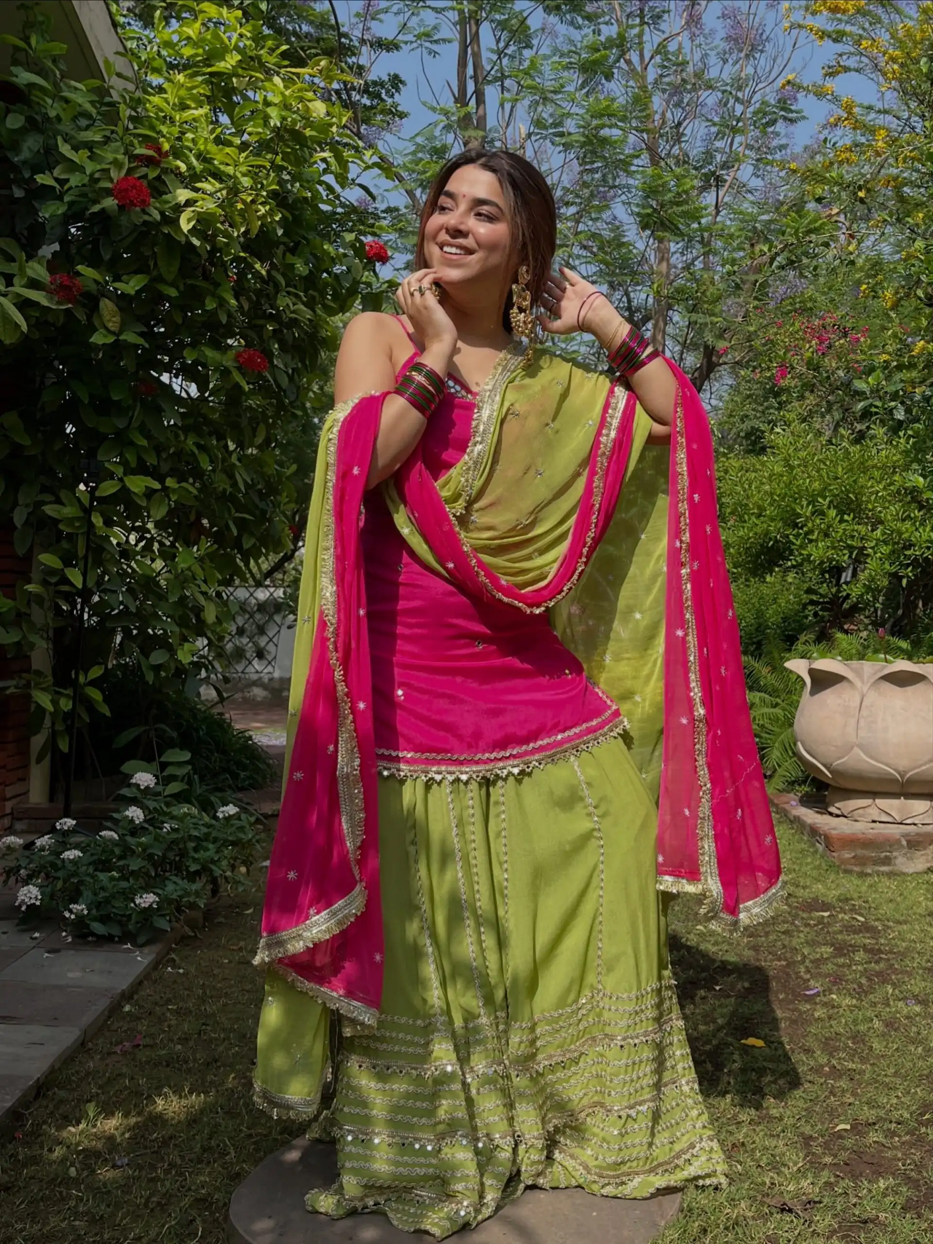 SRK 5344 | SRK 5344 Pretty Pista Fendy Silk Real Mirror Work Lehenga Choli Lehenga Choli Wedding, Party 2449/- Price ,Delivery 4-6 Working Days. Shop now | Lehenga, Bollywood Lehenga, Creative Lehenga, Designer Lehenga, Embroidered Lehenga, Party Wear Lehenga