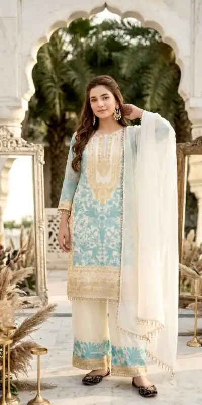 KF 1729 Blue Diamond Georgette Salwar Suit with Sequins Work & Embroidery Work. Introductory Price ₹2399. Delivery 4-6 Working Days. Shop now. | Jump Suits, Salwar suit, Casual Suits, Creative suits, Designer Suits, Palazzo Suits, Party Wear Suits, Patiala Suits, Straight Suits