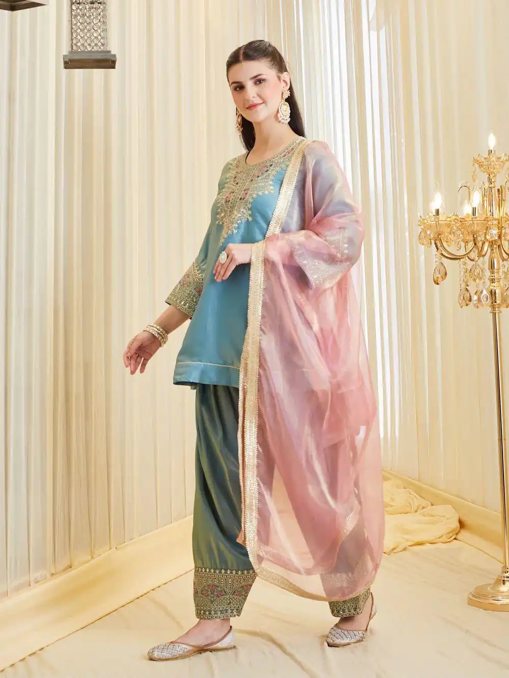KF 1728 Blue Silk Salwar Suit Perfect for Wedding, Party, Family Gatherings, Onam, Engagement – . Affordable Price ₹2099. Delivery 4-6 Working Da | Jump Suits, Salwar suit, Casual Suits, Creative suits, Designer Suits, Palazzo Suits, Party Wear Suits, Patiala Suits, Straight Suits