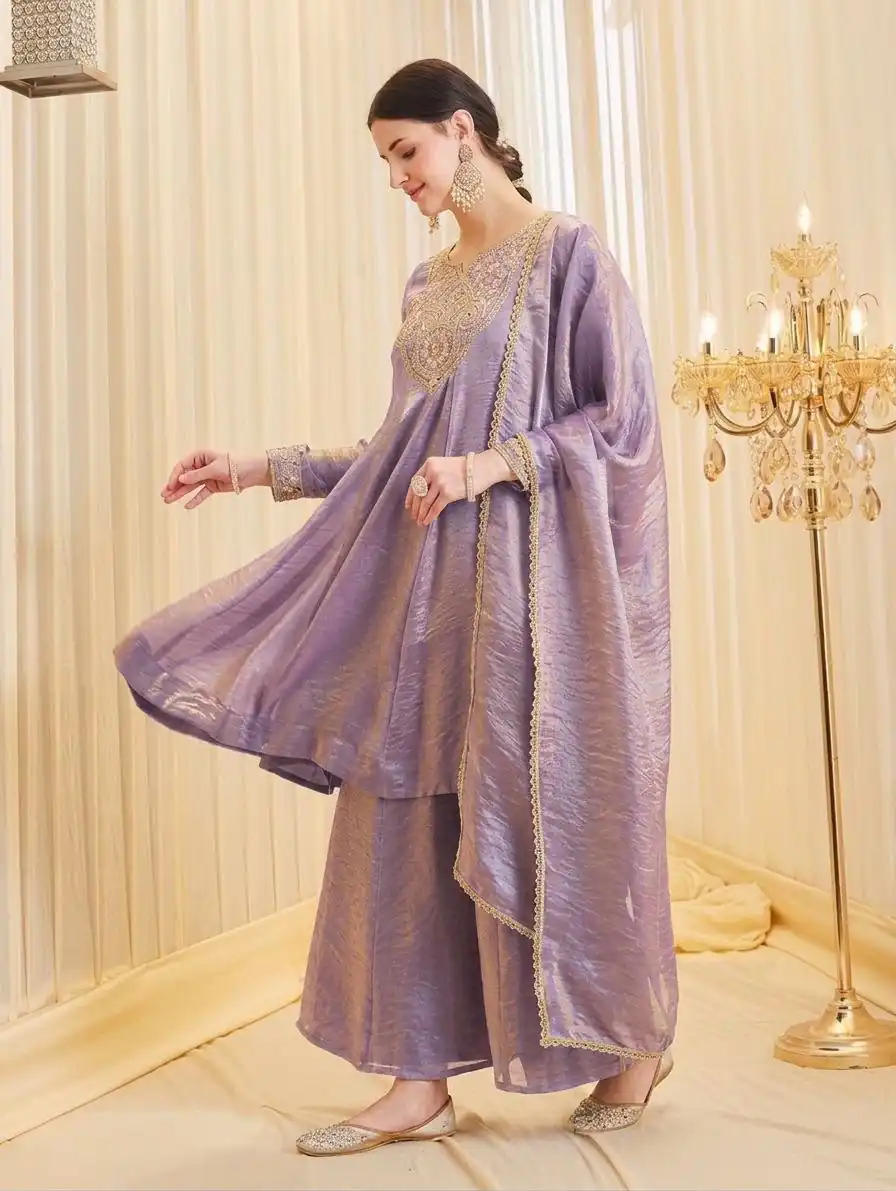 KF 1727 Lavender Fandy Silk Salwar Suit Perfect for Wedding, Party, Family Gatherings, Onam, Engagement – . Affordable Price ₹1849. Delivery 4-6 Working Da | Jump Suits, Salwar suit, Casual Suits, Creative suits, Designer Suits, Palazzo Suits, Party Wear Suits, Patiala Suits, Straight Suits
