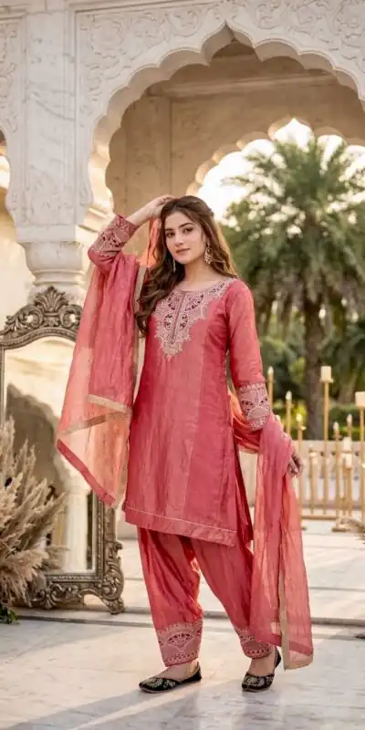KF 1728 Peach Silk Salwar Suit Perfect for Wedding, Party, Family Gatherings, Onam, Engagement – . Affordable Price ₹2099. Delivery 4-6 Working Da | Jump Suits, Salwar suit, Casual Suits, Creative suits, Designer Suits, Palazzo Suits, Party Wear Suits, Patiala Suits, Straight Suits