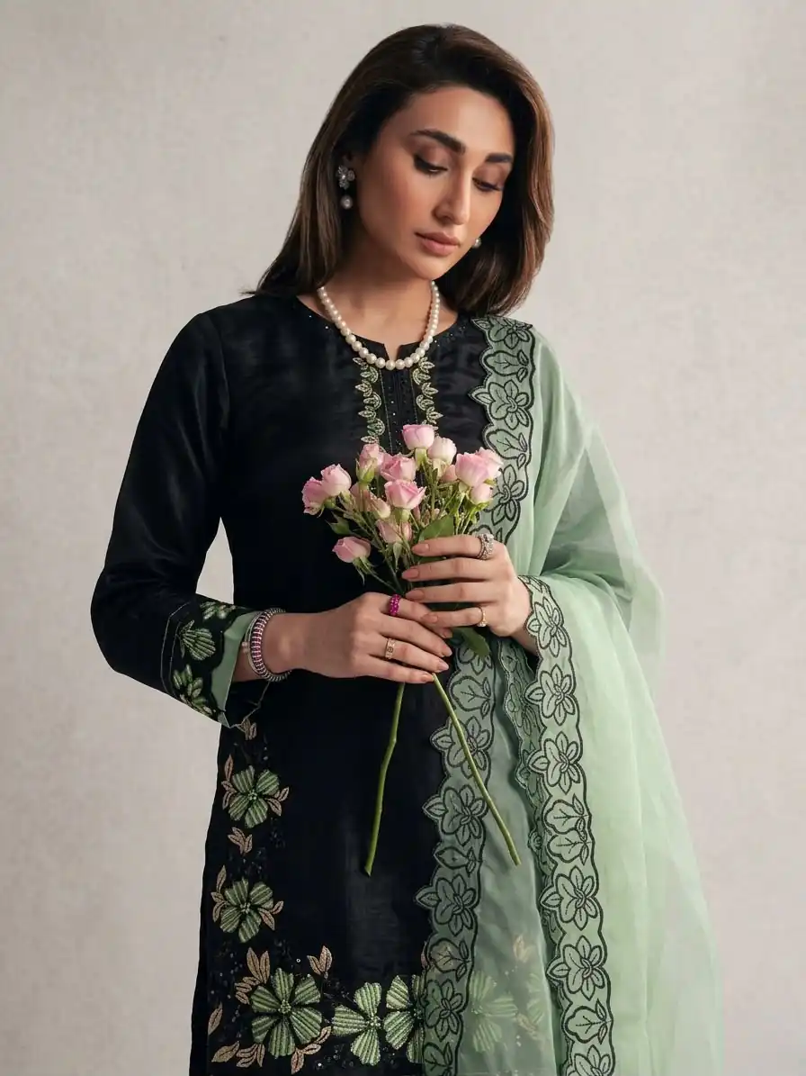 SR 1709 Pista Color Roman Silk Salwar Suit with Embroidery Work. Available at ₹2399 only. Delivery 4-6 Working Days. Shop now. | Jump Suits, Salwar suit, Casual Suits, Creative suits, Designer Suits, Palazzo Suits, Party Wear Suits, Patiala Suits, Straight Suits
