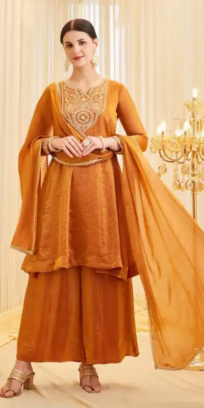 KF 1727 Rust Fandy Silk Salwar Suit Perfect for Wedding, Party, Family Gatherings, Onam, Engagement – . Affordable Price ₹1849. Delivery 4-6 Working Da | Jump Suits, Salwar suit, Casual Suits, Creative suits, Designer Suits, Palazzo Suits, Party Wear Suits, Patiala Suits, Straight Suits