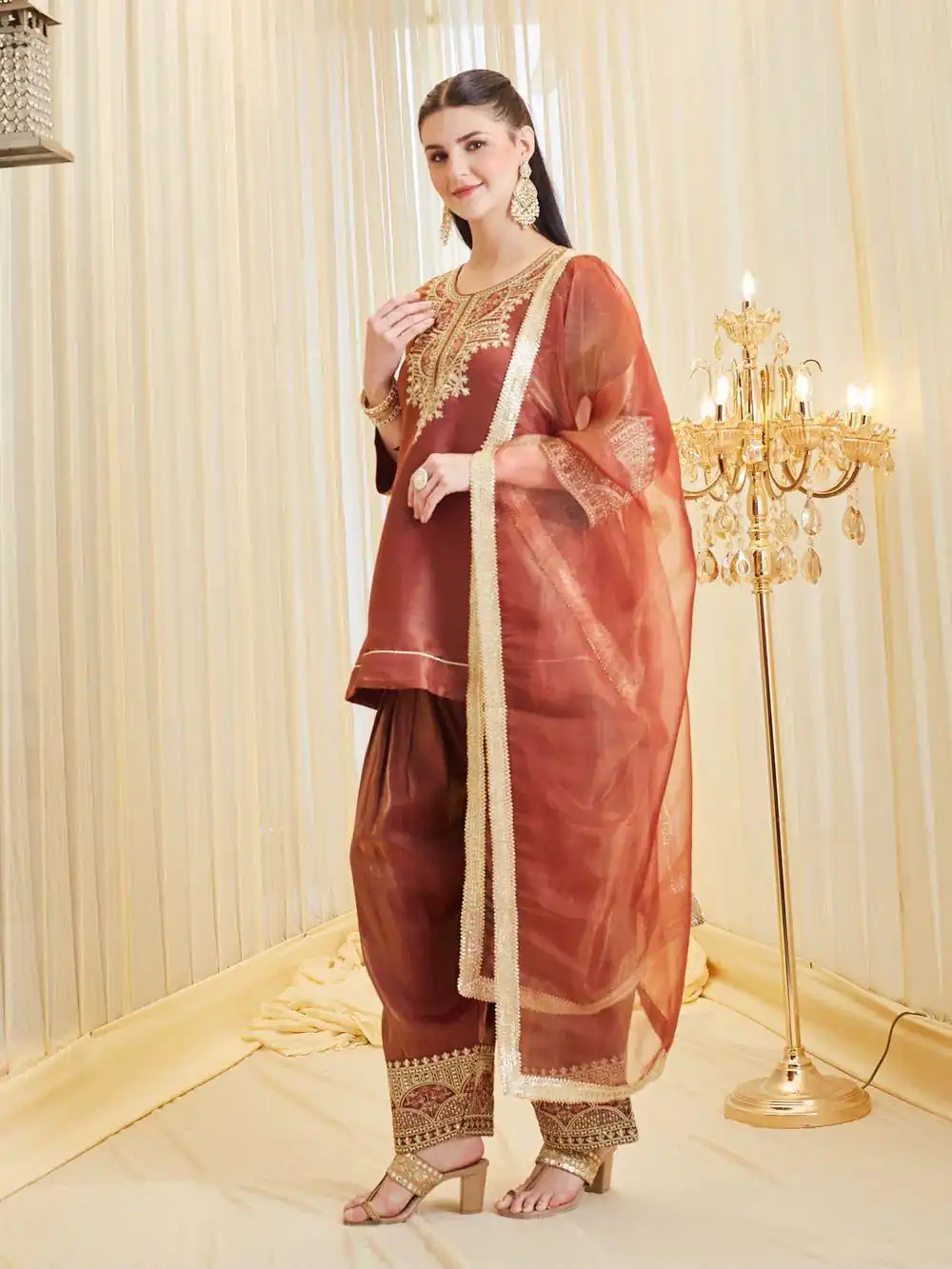 KF 1728 Rust Silk Salwar Suit Perfect for Wedding, Party, Family Gatherings, Onam, Engagement – . Affordable Price ₹2099. Delivery 4-6 Working Da | Jump Suits, Salwar suit, Casual Suits, Creative suits, Designer Suits, Palazzo Suits, Party Wear Suits, Patiala Suits, Straight Suits