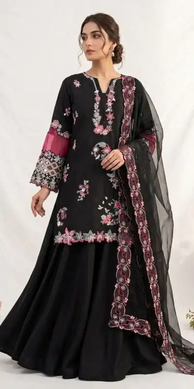 LG 2116 Black Crape Silk with Embroidery Work Salwar Suit . Introductory Price ₹2149. Delivery 4-6 Working Days. Shop now. | Jump Suits, Salwar suit, Casual Suits, Creative suits, Designer Suits, Palazzo Suits, Party Wear Suits, Patiala Suits, Straight Suits