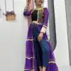 PC N48 Purple | Fox Georgette Kurti with Lace Work & Mirror Work. Affordable Price ₹2149. Delivery 4-6 Working Days. Shop now. | Kurti, Bollywood Kurti, Creative Kurtis, Designer Kurti, Party Wear Kurti, Selfie Kurti