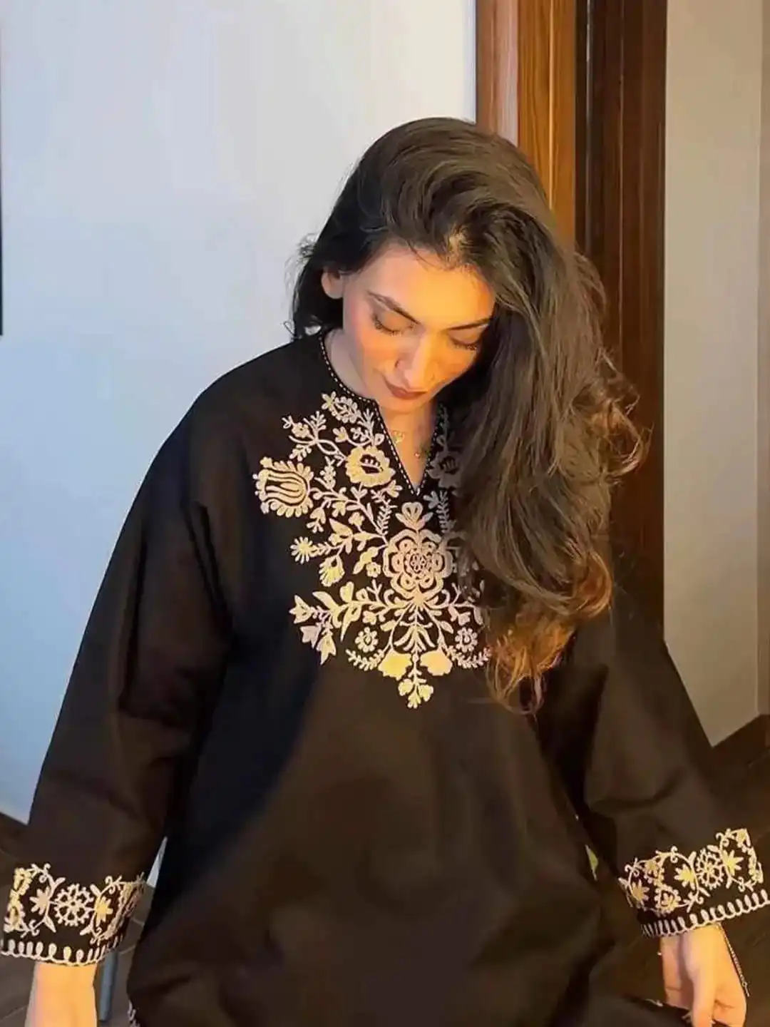 MF 1000 Black Colour Rayon Cotton Kurti with Embroidery Work. Introductory Price ₹1449. Delivery 4-6 Working Days. Shop now. | Kurti, Bollywood Kurti, Creative Kurtis, Designer Kurti, Party Wear Kurti, Selfie Kurti