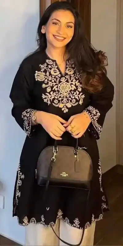 MF 1000 Black Colour Rayon Cotton Kurti with Embroidery Work. Introductory Price ₹1449. Delivery 4-6 Working Days. Shop now. | Kurti, Bollywood Kurti, Creative Kurtis, Designer Kurti, Party Wear Kurti, Selfie Kurti
