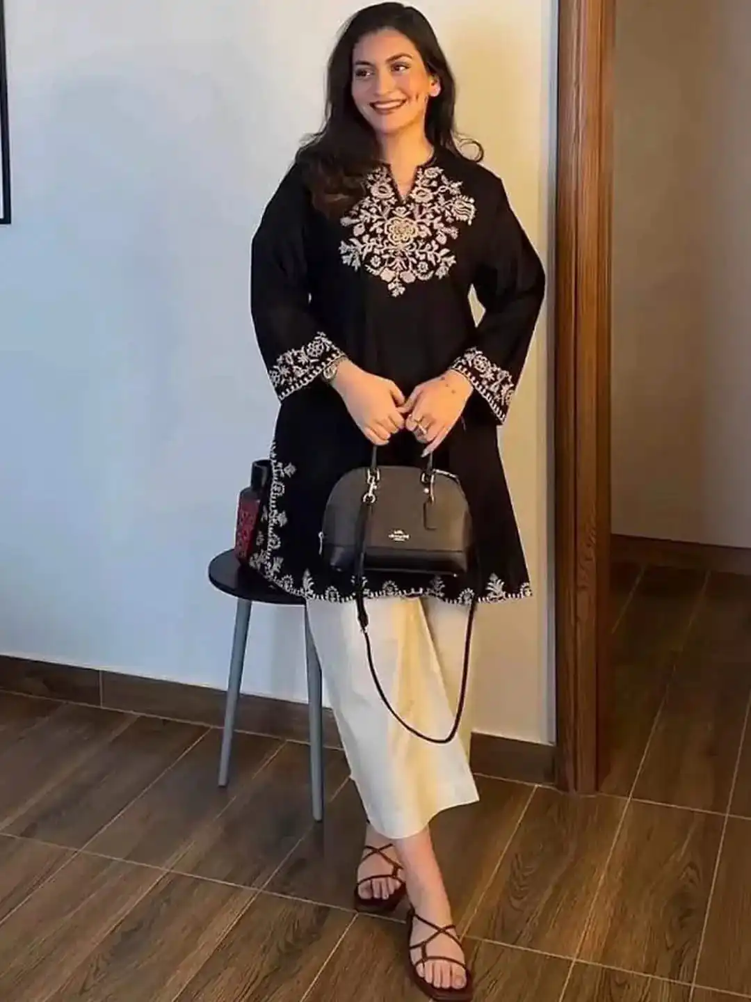 MF 1000 Black Colour Rayon Cotton Kurti with Embroidery Work. Introductory Price ₹1449. Delivery 4-6 Working Days. Shop now. | Kurti, Bollywood Kurti, Creative Kurtis, Designer Kurti, Party Wear Kurti, Selfie Kurti
