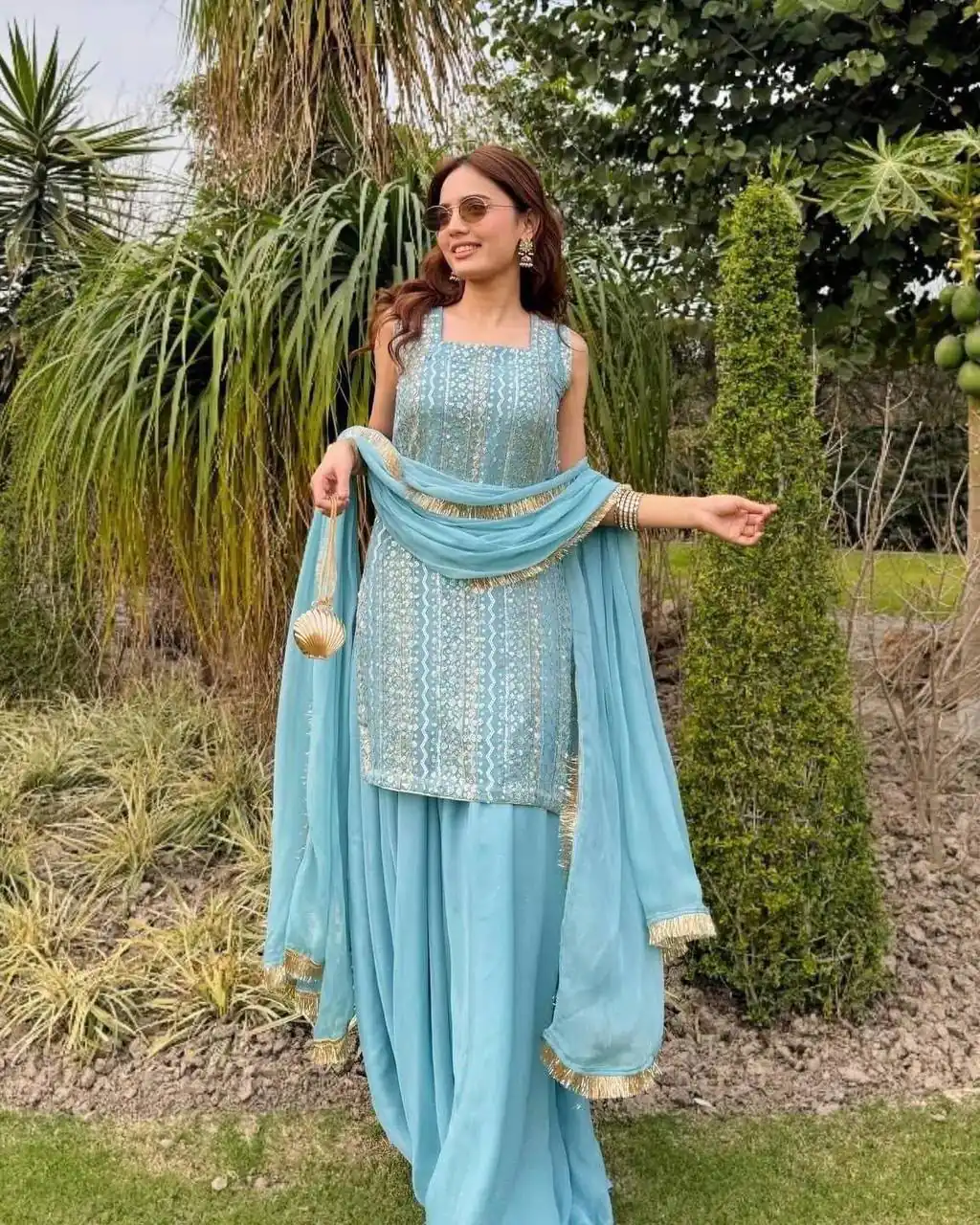 ZD 10010 Blue in Fox Georgette. Sequins Work & Embroidery Work Salwar Suit Special Price ₹2399. Delivery 4-6 Working Days. Shop now. | Jump Suits, Salwar suit, Casual Suits, Creative suits, Designer Suits, Palazzo Suits, Party Wear Suits, Patiala Suits, Straight Suits
