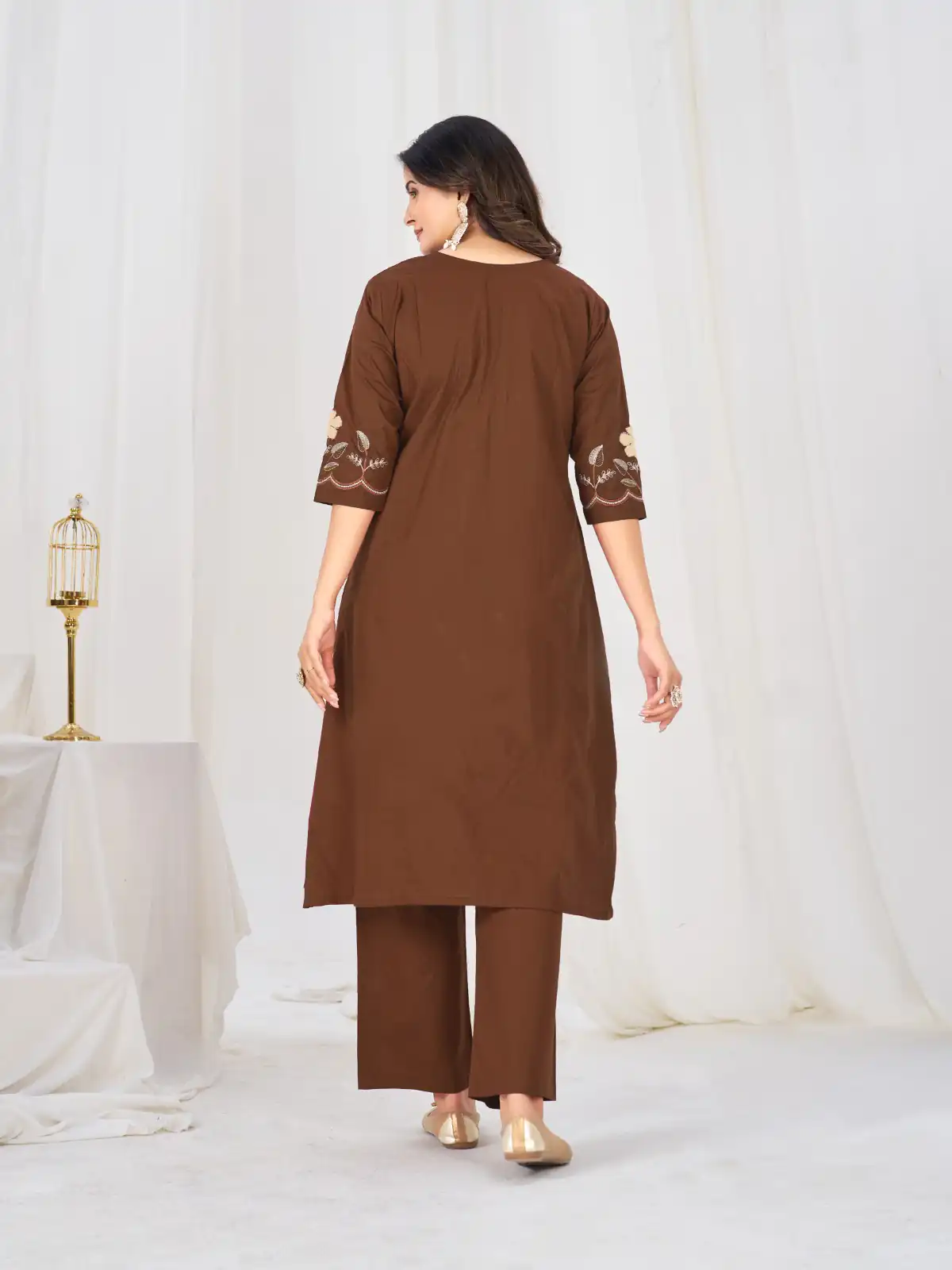 DIVA 159 Brown with Embroidery Work & Cut Work Brown Pure Cotton Salwar Suit . Exclusive Offer ₹2499. Delivery 4-6 Working Days. Shop now. | Jump Suits, Salwar suit, Casual Suits, Creative suits, Designer Suits, Palazzo Suits, Party Wear Suits, Patiala Suits, Straight Suits