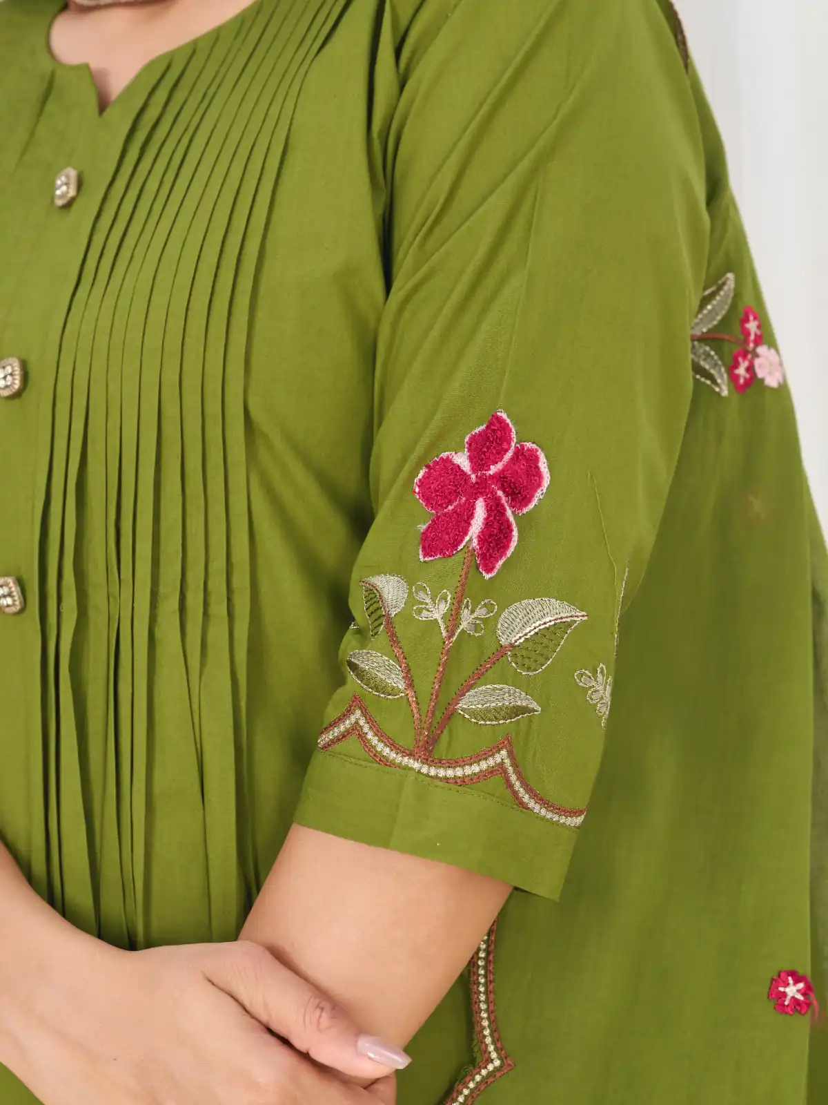 DIVA 159 Green with Embroidery Work & Cut Work Brown Pure Cotton Salwar Suit . Exclusive Offer ₹2499. Delivery 4-6 Working Days. Shop now. | Jump Suits, Salwar suit, Casual Suits, Creative suits, Designer Suits, Palazzo Suits, Party Wear Suits, Patiala Suits, Straight Suits