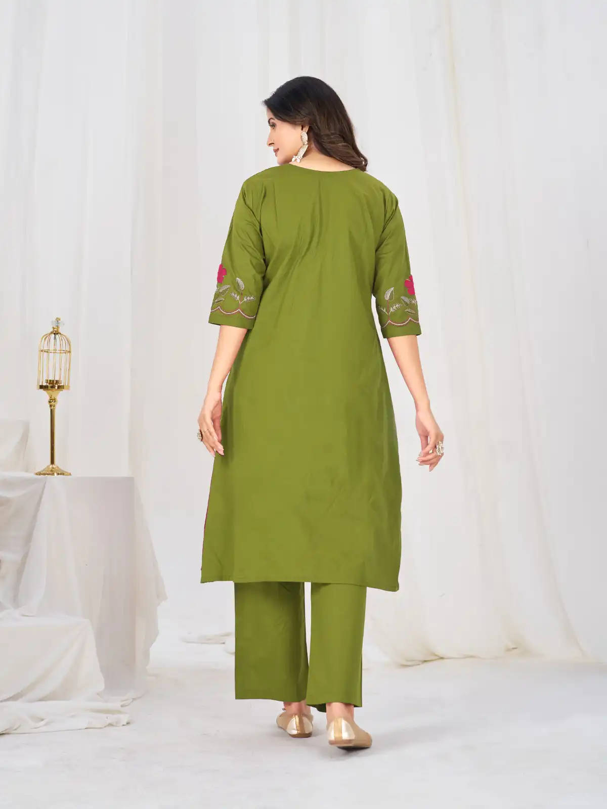 DIVA 159 Green with Embroidery Work & Cut Work Brown Pure Cotton Salwar Suit . Exclusive Offer ₹2499. Delivery 4-6 Working Days. Shop now. | Jump Suits, Salwar suit, Casual Suits, Creative suits, Designer Suits, Palazzo Suits, Party Wear Suits, Patiala Suits, Straight Suits