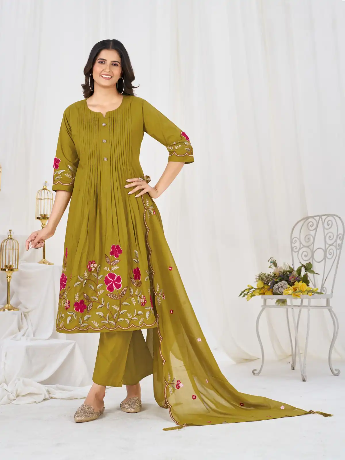 DIVA 159 Mustered with Embroidery Work & Cut Work Brown Pure Cotton Salwar Suit . Exclusive Offer ₹2499. Delivery 4-6 Working Days. Shop now. | Jump Suits, Salwar suit, Casual Suits, Creative suits, Designer Suits, Palazzo Suits, Party Wear Suits, Patiala Suits, Straight Suits