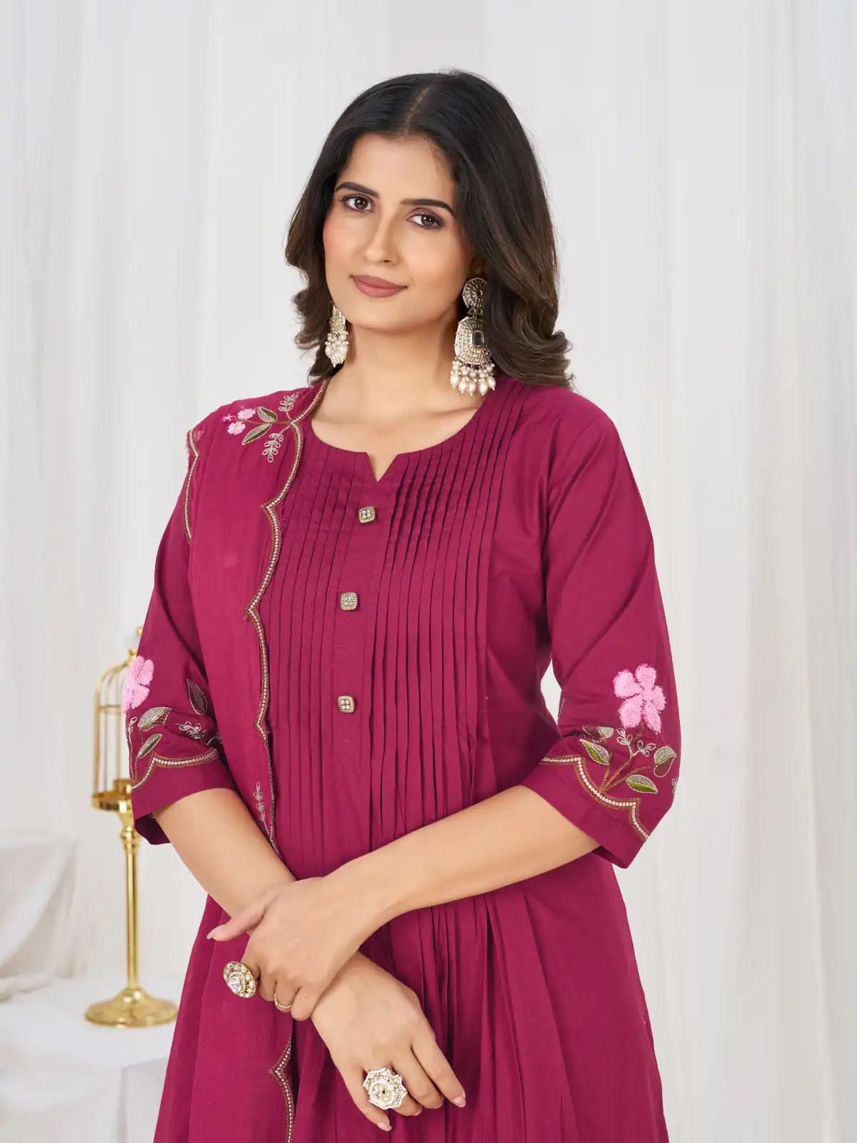 DIVA 159 Pink with Embroidery Work & Cut Work Brown Pure Cotton Salwar Suit . Exclusive Offer ₹2499. Delivery 4-6 Working Days. Shop now. | Jump Suits, Salwar suit, Casual Suits, Creative suits, Designer Suits, Palazzo Suits, Party Wear Suits, Patiala Suits, Straight Suits