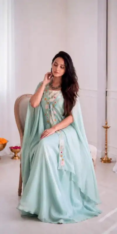 BB 70 Sky Blue Sky Blue Banglory Silk Dhoti Suit with Embroidery Work & Sequins Work. Grab it for ₹1999. Delivery 4-6 Working Days. Shop now. | Jump Suits, Salwar suit, Casual Suits, Creative suits, Designer Suits, Palazzo Suits, Party Wear Suits, Patiala Suits, Straight Suits