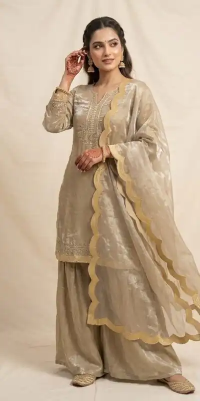 LG 2123 Golden Fendy Salwar Suit with Embroidery Work & Sequins Work. Exclusive Offer ₹2099. Delivery 4-6 Working Days. Shop now. | Jump Suits, Salwar suit, Casual Suits, Creative suits, Designer Suits, Palazzo Suits, Party Wear Suits, Patiala Suits, Straight Suits