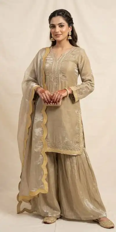 LG 2123 Golden Fendy Salwar Suit with Embroidery Work & Sequins Work. Exclusive Offer ₹2099. Delivery 4-6 Working Days. Shop now. | Jump Suits, Salwar suit, Casual Suits, Creative suits, Designer Suits, Palazzo Suits, Party Wear Suits, Patiala Suits, Straight Suits