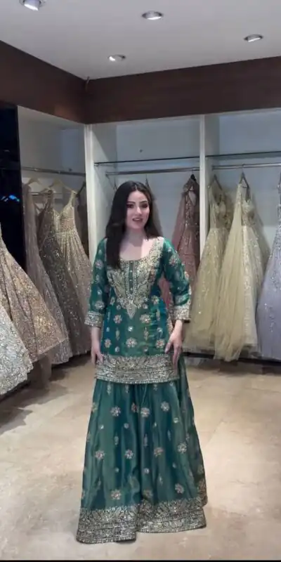 WW 1243 Teal NC Zimmy Silk Salwar Suit Perfect for Wedding, Party, Baby Shower, Festival Celebrations, Pongal – . Grab it for ₹2449. Delivery 4-6 Worki | Jump Suits, Salwar suit, Casual Suits, Creative suits, Designer Suits, Palazzo Suits, Party Wear Suits, Patiala Suits, Straight Suits