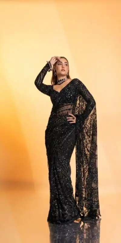 DF 3462 Black Color Butterfly Net Heavy 5mm Sequins Embroidery work Saree Casual, Wedding, Festive, Events . Expected Delivery 4-6 Working Days @1999/- only | Sarees, Bollywood Sarees, Creative Sarees, Designer Sarees, Embroidered Sarees, Ethnic Saree, Modern Digital sarees, Party Wear Sarees