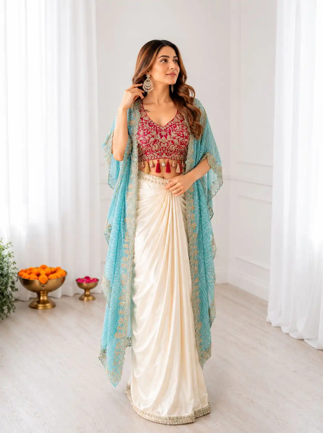 BB 48 Blue Crepe Silk Dhoti Suit Perfect for Wedding, Party, Festival Celebrations, Holi, Pooja – . Introductory Price ₹2099. Delivery 4-6 Working | Jump Suits, Salwar suit, Casual Suits, Creative suits, Designer Suits, Palazzo Suits, Party Wear Suits, Patiala Suits, Straight Suits
