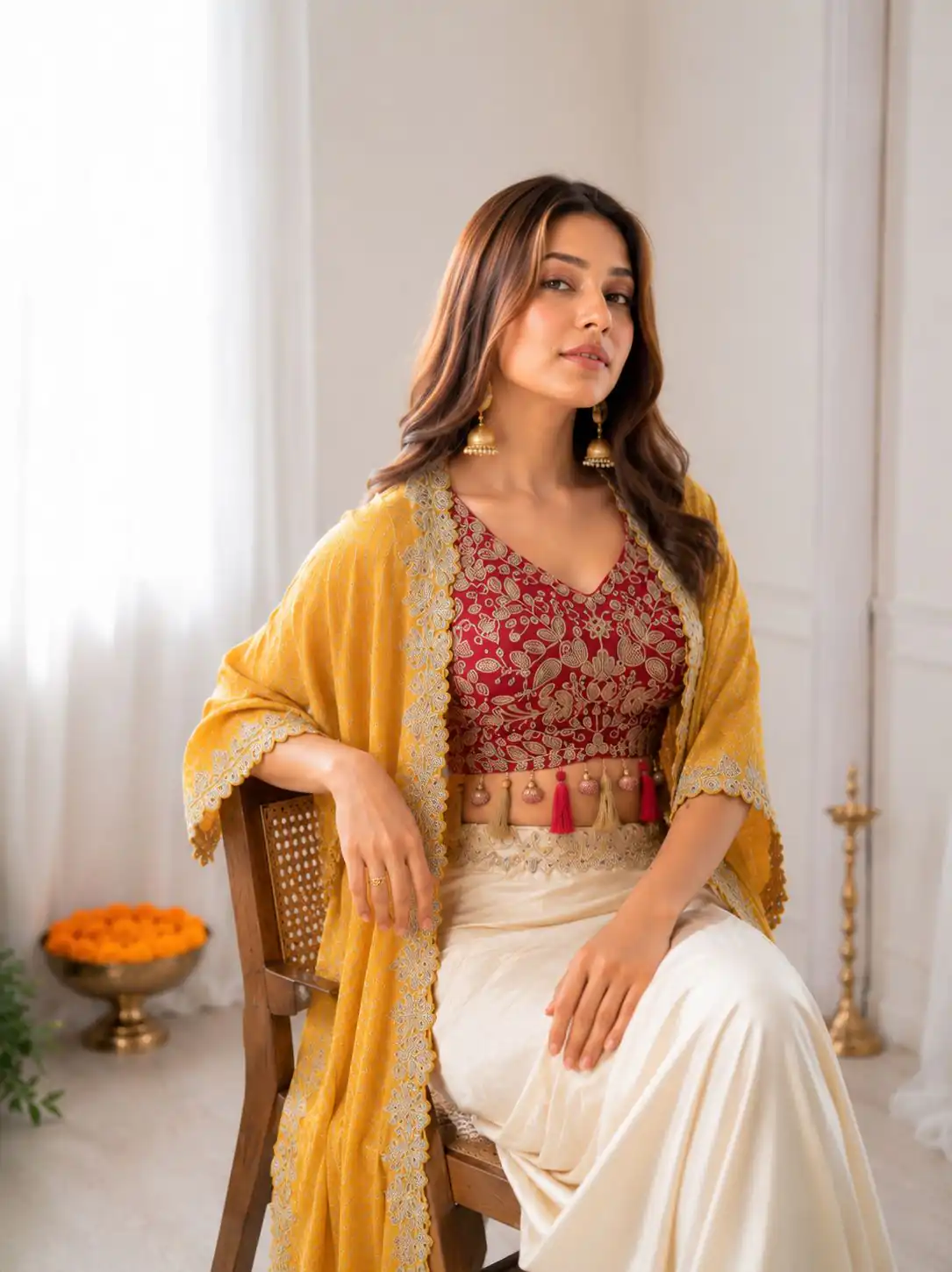 Perfect for Wedding, Party, Festival Celebrations, Holi, Pooja – BB 48 Yellow Yellow Crepe Silk Dhoti Suit. Introductory Price ₹2099. Delivery 4-6 Working | Jump Suits, Salwar suit, Casual Suits, Creative suits, Designer Suits, Palazzo Suits, Party Wear Suits, Patiala Suits, Straight Suits