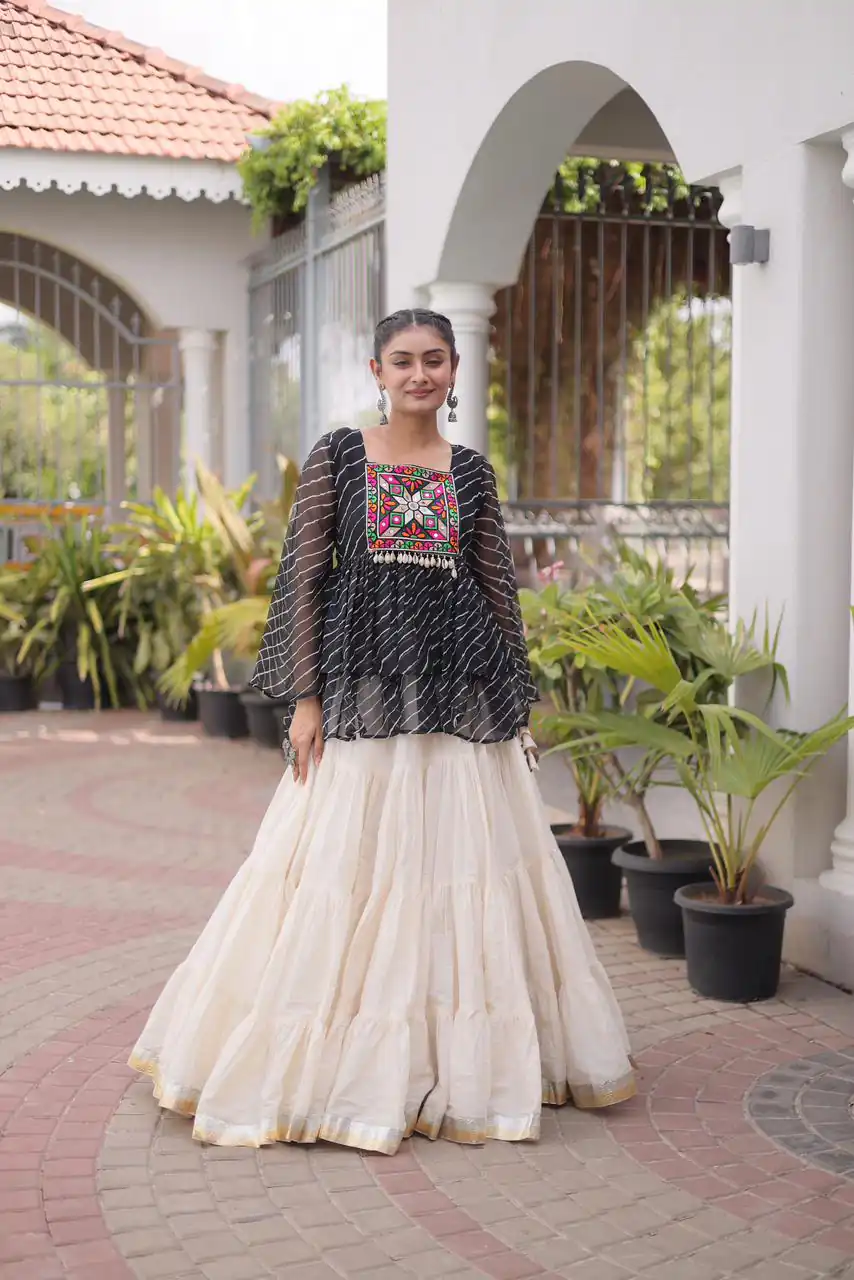 KA 5074 Black Kora Cotton Lehenga Choli erfect for Wedding, Party, Haldi, Traditional Day, Makar Sankranti – . Special Price ₹2849. Delivery 4-6 Working | Lehenga, Bollywood Lehenga, Creative Lehenga, Designer Lehenga, Embroidered Lehenga, Party Wear Lehenga