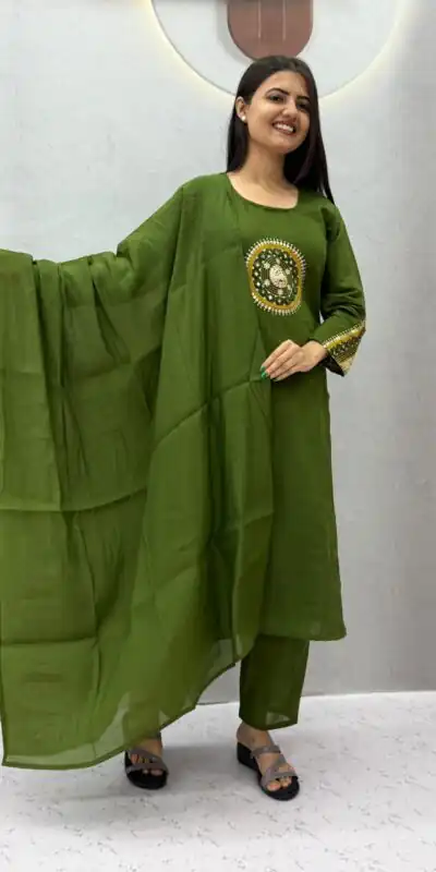 PC 598 Green Roman Silk Salwar Suit with Sequins Work & Embroidery Work. Available at ₹2099 only. Delivery 4-6 Working Days. Shop now. | Jump Suits, Salwar suit, Casual Suits, Creative suits, Designer Suits, Palazzo Suits, Party Wear Suits, Patiala Suits, Straight Suits