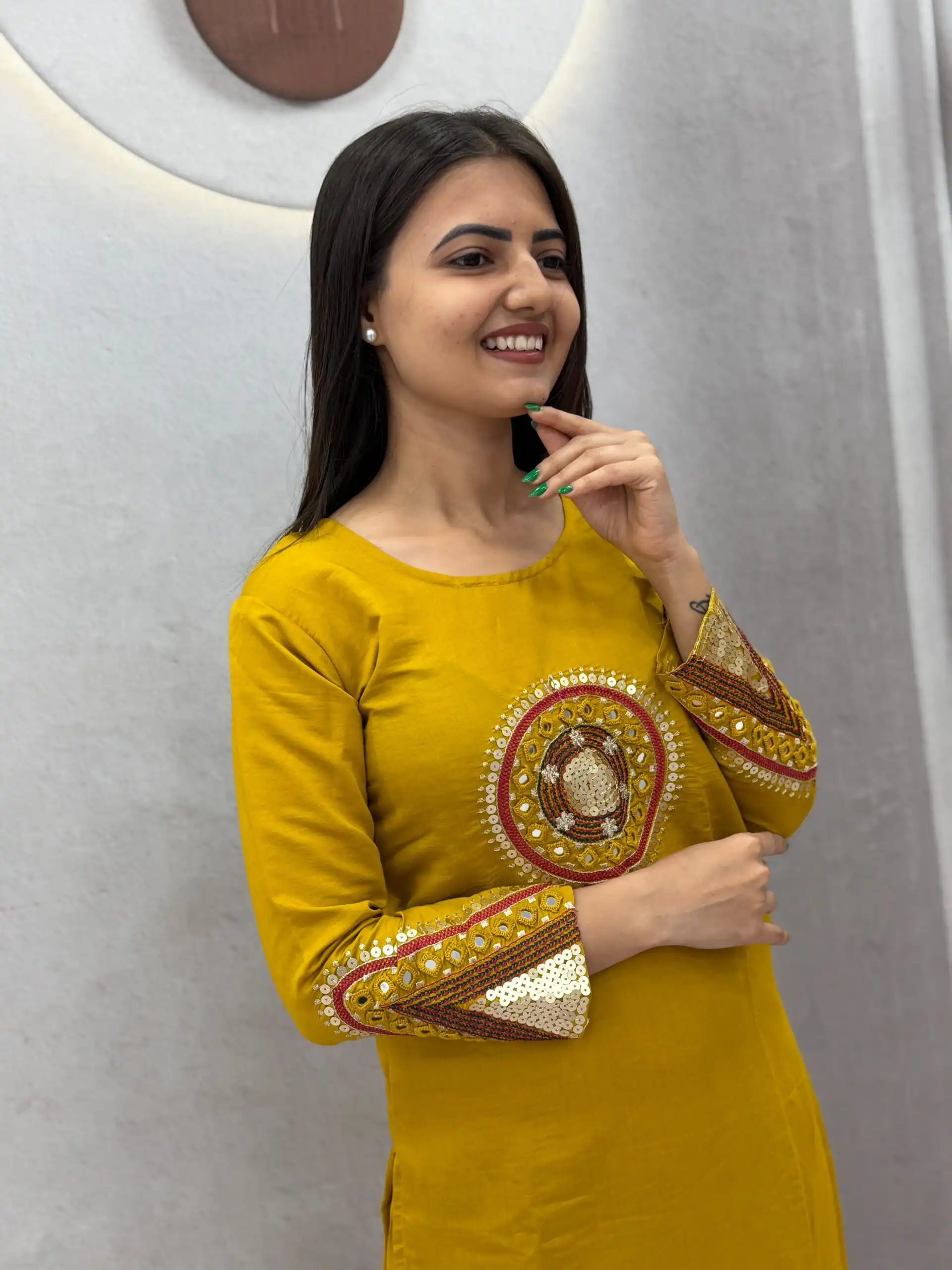 PC 598 Mustered Roman Silk Salwar Suit with Sequins Work & Embroidery Work. Available at ₹2099 only. Delivery 4-6 Working Days. Shop now. | Jump Suits, Salwar suit, Casual Suits, Creative suits, Designer Suits, Palazzo Suits, Party Wear Suits, Patiala Suits, Straight Suits