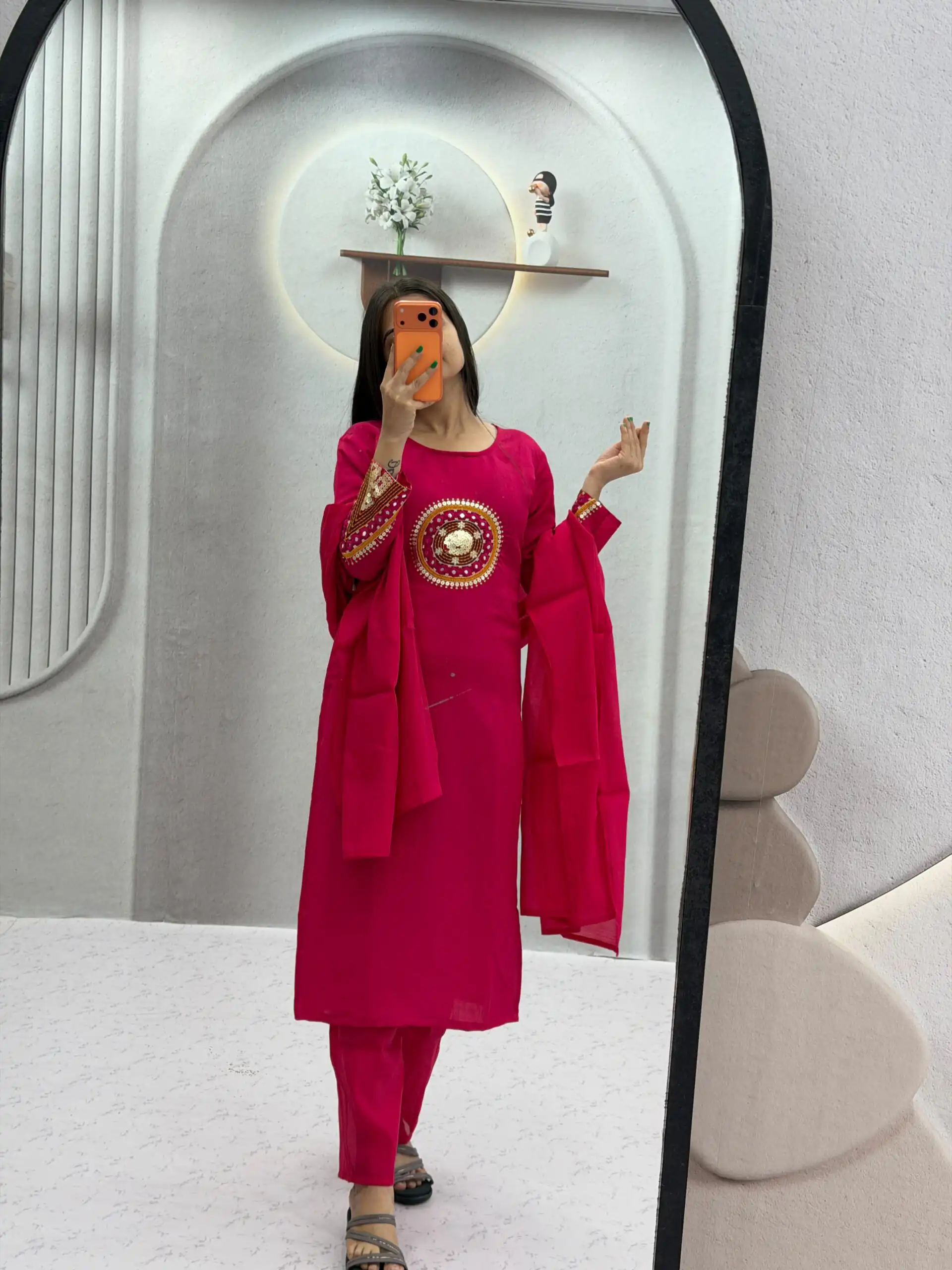 PC 598 Pink Roman Silk Salwar Suit with Sequins Work & Embroidery Work. Available at ₹2099 only. Delivery 4-6 Working Days. Shop now. | Jump Suits, Salwar suit, Casual Suits, Creative suits, Designer Suits, Palazzo Suits, Party Wear Suits, Patiala Suits, Straight Suits