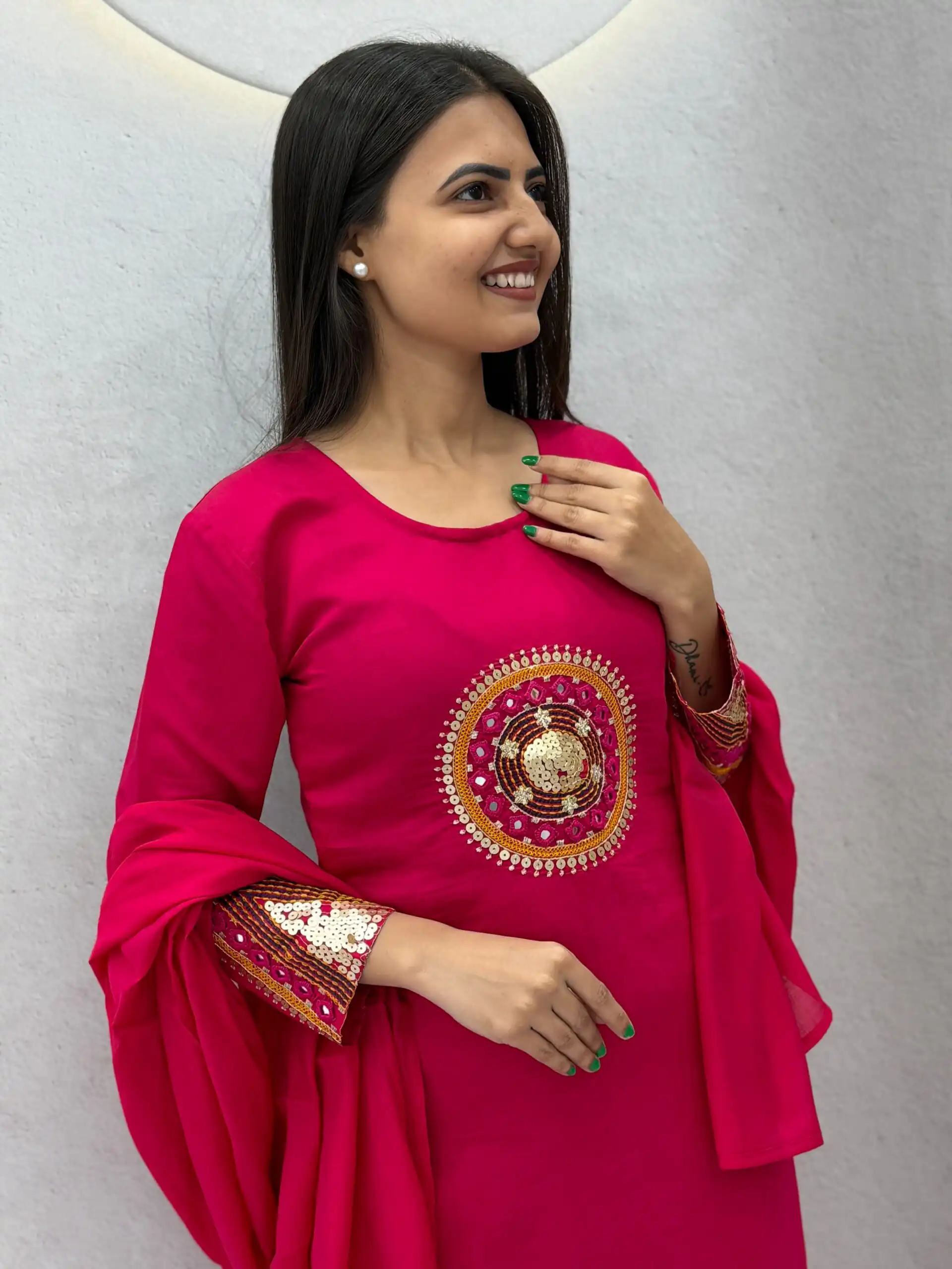 PC 598 Pink Roman Silk Salwar Suit with Sequins Work & Embroidery Work. Available at ₹2099 only. Delivery 4-6 Working Days. Shop now. | Jump Suits, Salwar suit, Casual Suits, Creative suits, Designer Suits, Palazzo Suits, Party Wear Suits, Patiala Suits, Straight Suits