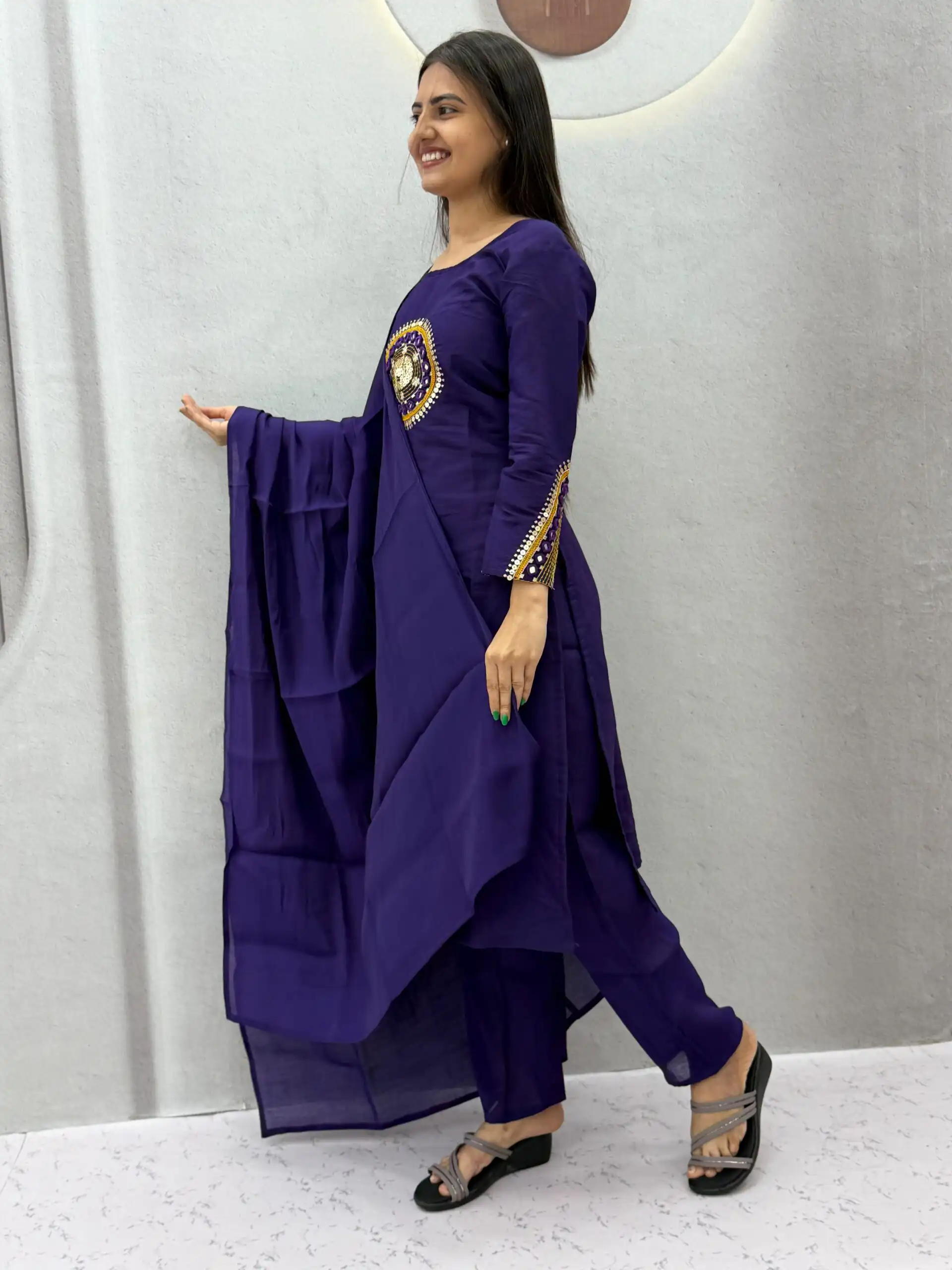 PC 598 Purple Roman Silk Salwar Suit with Sequins Work & Embroidery Work. Available at ₹2099 only. Delivery 4-6 Working Days. Shop now. | Jump Suits, Salwar suit, Casual Suits, Creative suits, Designer Suits, Palazzo Suits, Party Wear Suits, Patiala Suits, Straight Suits
