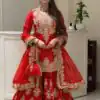 RTC 6041 Red Chinon Silk Salwar Suit Perfect for Wedding, Party, Ganesh Chaturthi, Baby Shower, Makar Sankranti – . Affordable Price ₹2649. De | Jump Suits, Salwar suit, Casual Suits, Creative suits, Designer Suits, Palazzo Suits, Party Wear Suits, Patiala Suits, Straight Suits