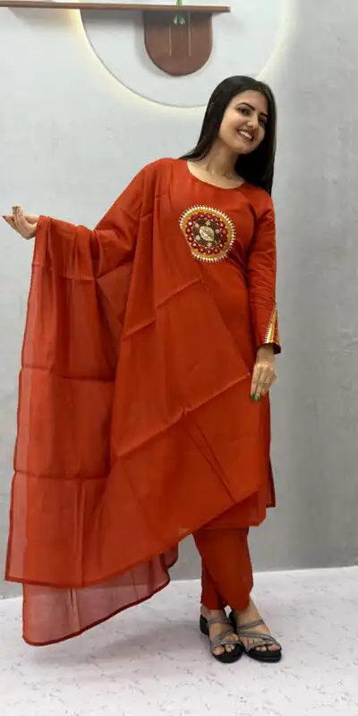 PC 598 Rust Roman Silk Salwar Suit with Sequins Work & Embroidery Work. Available at ₹2099 only. Delivery 4-6 Working Days. Shop now. | Jump Suits, Salwar suit, Casual Suits, Creative suits, Designer Suits, Palazzo Suits, Party Wear Suits, Patiala Suits, Straight Suits