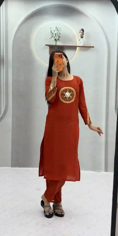 PC 598 Rust Roman Silk Salwar Suit with Sequins Work & Embroidery Work. Available at ₹2099 only. Delivery 4-6 Working Days. Shop now. | Jump Suits, Salwar suit, Casual Suits, Creative suits, Designer Suits, Palazzo Suits, Party Wear Suits, Patiala Suits, Straight Suits