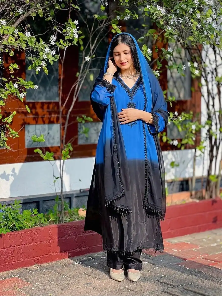 SR 1710 Blue French Crep Silk Salwar Suit Perfect for Wedding, Party, Engagement, Baisakhi, Pongal – . Special Price ₹2149. Delivery 4-6 Working Days | Jump Suits, Salwar suit, Casual Suits, Creative suits, Designer Suits, Palazzo Suits, Party Wear Suits, Patiala Suits, Straight Suits