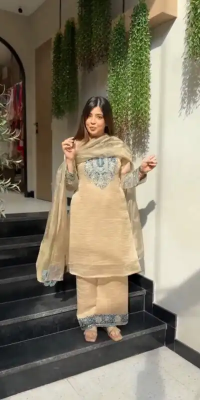 JF 055 Cream in Salsa Silk Embroidery Work & Sequins Work Salwar Suit . Get it for ₹2499. Delivery 4-6 Working Days. Shop now. | Jump Suits, Salwar suit, Casual Suits, Creative suits, Designer Suits, Palazzo Suits, Party Wear Suits, Patiala Suits, Straight Suits