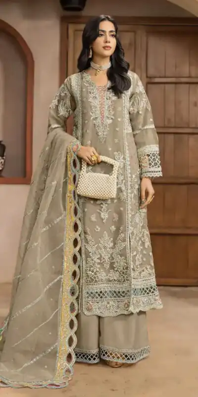FC 1232 Grey| Chiffon Salwar Suit with Embroidery Work & Sequins Work. Introductory Price ₹2649. Delivery 4-6 Working Days. Shop now. | Jump Suits, Salwar suit, Casual Suits, Creative suits, Designer Suits, Palazzo Suits, Party Wear Suits, Patiala Suits, Straight Suits